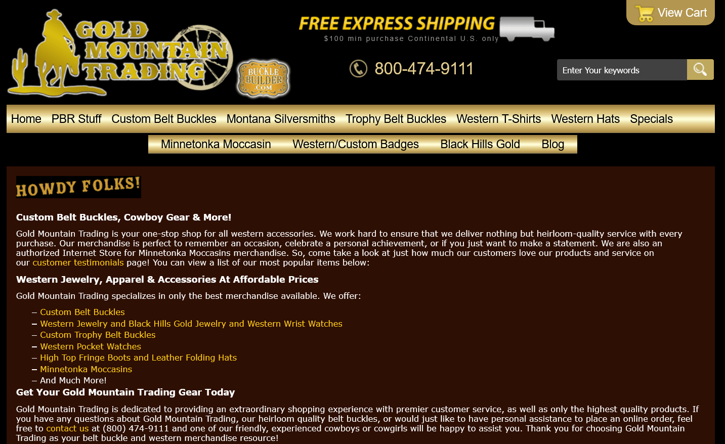 GoldMountainTrading.com - Turbify Redesign with Custom Engraving Option and Social Sharing